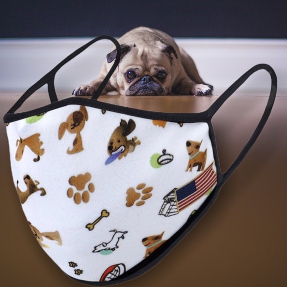 lovenushuz Accessories Made In Usa Fast Ship Puppy Dog Print Face
